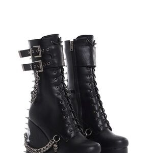 Spiked Platform Boots